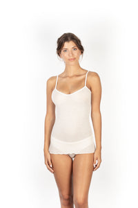 EGi Luxury Wool Silk Camisole Spaghetti Straps Top. Proudly Made in Italy.