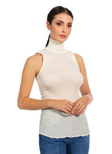Load image into Gallery viewer, EGi Luxury Wool Silk Turtleneck Sleeveless Top. Proudly Made in Italy (1484)