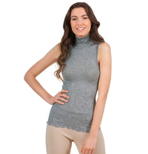 Load image into Gallery viewer, EGi Luxury Wool Silk Turtleneck Sleeveless Top. Proudly Made in Italy (1484)