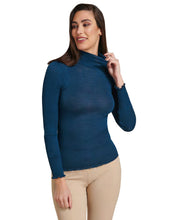 Load image into Gallery viewer, EGi Luxury Wool Silk Turtleneck Long Sleeve Top. Proudly Made in Italy (1494)