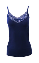 Load image into Gallery viewer, Mare Luxury 100% Mako Cotton Women&#39;s Lace-Trimmed Camisole. Proudly Made in Italy.
