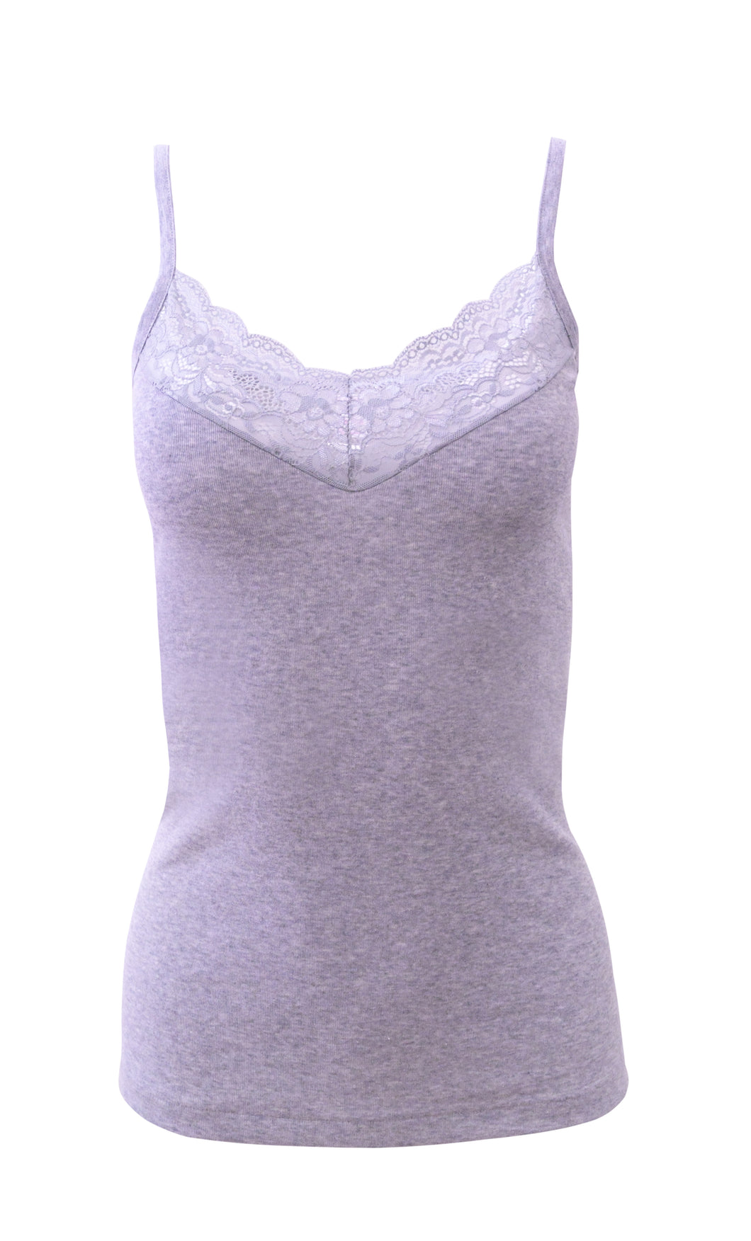 Mare Luxury 100% Mako Cotton Women's Lace-Trimmed Camisole. Proudly Made in Italy.