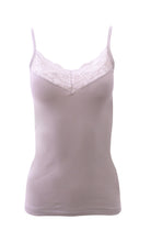 Load image into Gallery viewer, Mare Luxury 100% Mako Cotton Women&#39;s Lace-Trimmed Camisole. Proudly Made in Italy.