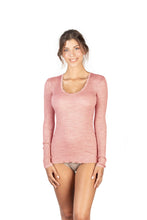 Load image into Gallery viewer, EGI Exclusive Collections Women&#39;s Merino Wool Blend Lace-Trimmed Long Sleeves T-Shirt. Proudly Made in Italy (307)