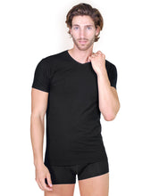 Load image into Gallery viewer, EGI Luxury Wool Silk Men&#39;s Short Sleeve T-Shirt. Proudly Made in Italy.