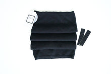Load image into Gallery viewer, tittimitti Universal Winter Detachable Collar with Self-Adhesive Velcro - 100% Wool Hybrid Scarf Collar in Black
