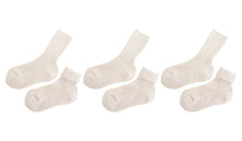 Load image into Gallery viewer, TITTIMITTI Kids Socks – 100% Organic Cotton Yarn from Italy | Undyed &amp; Unbleached, GOTS Certified, Made in Italy (Sizes 1–8 Years)