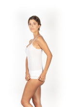 Load image into Gallery viewer, EGi Luxury Wool Silk Camisole Spaghetti Straps Top with Lace. Proudly Made in Italy.