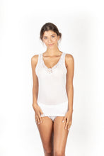 Load image into Gallery viewer, EGi Luxury Merino Wool Women&#39;s Silk Wide Strap Tank Top. Proudly Made in Italy.