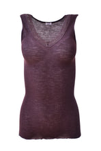 Load image into Gallery viewer, EGI Luxury Wool Silk Tank Top with Lace Trim. Proudly Made in Italy (1488)