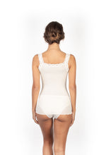 Load image into Gallery viewer, EGi Luxury Wool Silk Lace Trim Tank Top. Proudly Made in Italy (1491)