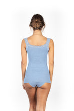 Load image into Gallery viewer, EGi Luxury Wool Silk Lace Trim Tank Top. Proudly Made in Italy (1491)