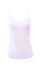 Load image into Gallery viewer, Mare Luxury 100% Mako Cotton Women&#39;s Lace-Trimmed Camisole. Proudly Made in Italy.