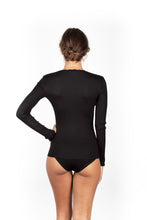 Load image into Gallery viewer, EGI Exclusive Collections Women&#39;s Merino Wool Blend Lace-Trimmed Long Sleeves T-Shirt. Proudly Made in Italy (307)