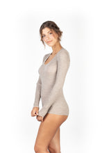 Load image into Gallery viewer, EGI Exclusive Collections Women&#39;s Merino Wool Blend Lace-Trimmed Long Sleeves T-Shirt. Proudly Made in Italy (307)
