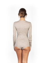 Load image into Gallery viewer, EGI Exclusive Collections Women&#39;s Merino Wool Blend Lace-Trimmed Long Sleeves T-Shirt. Proudly Made in Italy (307)