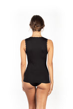 Load image into Gallery viewer, EGI Exclusive Women&#39;s Merino Wool Blend Lace-Trimmed Tank Top. Proudly Made in Italy (309)