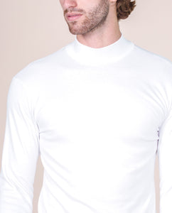 BASIC COTTON Free Spirit Premium Quality 100% Brushed/Fleece Cotton Men's Turtleneck Made in Italy
