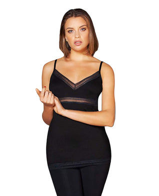 EGI Luxury Viscose Women's Lace-Trimmed Camisole. Proudly Made in Italy.