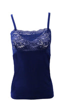 Load image into Gallery viewer, Mare Luxury 100% Mako Cotton Women&#39;s Lace-Trimmed Camisole. Proudly Made in Italy.