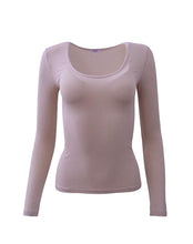 Load image into Gallery viewer, EGI Luxury Modal Women&#39;s Long Sleeved T-Shirt. Proudly Made in Italy (Deep Crew Neck).