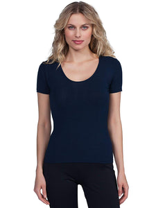 EGI Luxury Modal Women's T-Shirt. Proudly Made in Italy ( Deep Crew Neck).