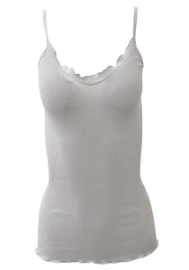 BASIC COTTON Free Spirit Premium Quality 100% Cotton Women's Spaghetti Straps Top Made in Italy