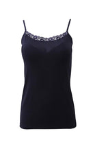 Load image into Gallery viewer, EGI Luxury Modal Women&#39;s Lace-Trimmed Tank Top. Proudly Made in Italy.(1120)