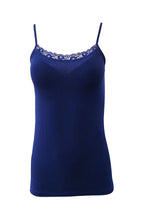 Load image into Gallery viewer, EGI Luxury Modal Women&#39;s Lace-Trimmed Tank Top. Proudly Made in Italy.(1120)