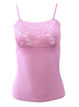 Load image into Gallery viewer, EGI Luxury Modal Women&#39;s Lace-Trimmed Camisole. Proudly Made in Italy.