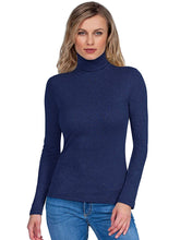 Load image into Gallery viewer, BASIC COTTON Free Spirit Premium Quality 100% Brushed Cotton Women&#39;s Turtleneck Top.Made in Italy.