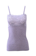 Load image into Gallery viewer, Mare Luxury 100% Mako Cotton Women&#39;s Lace-Trimmed Camisole. Proudly Made in Italy.