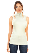 Load image into Gallery viewer, EGI Exclusive Collections Merino Wool Blend Mock Neck Sleeveless Top. Proudly Made in Italy (8208)