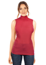 Load image into Gallery viewer, EGI Exclusive Collections Merino Wool Blend Mock Neck Sleeveless Top. Proudly Made in Italy (8208)