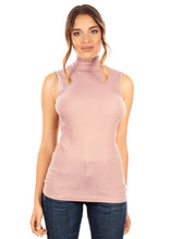 Load image into Gallery viewer, EGI Exclusive Collections Merino Wool Blend Mock Neck Sleeveless Top. Proudly Made in Italy (8208)