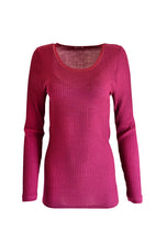 Load image into Gallery viewer, EGI Exclusive Collections Merino Wool Blend Tulle Trim Top with Long Sleeves. Proudly Made in Italy.