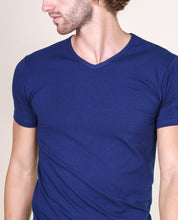 Load image into Gallery viewer, BASIC COTTON Free Spirit Premium Quality Cotton Men&#39;s V - Neck T-Shirt Proudly Made in Italy (985)