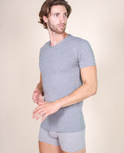 Load image into Gallery viewer, BASIC COTTON Free Spirit Premium Quality Cotton Men&#39;s V - Neck T-Shirt Proudly Made in Italy (985)