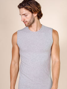 BASIC COTTON Free Spirit Premium Quality Cotton Men's Sleeveless Tank Top. Proudly Made in Italy (988)