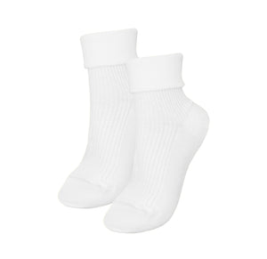 white organic cotton socks for women