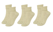 Load image into Gallery viewer, tittimitti®100% Organic Combed Cotton Luxury Women&#39;s Socks 3-Pack. Made in Italy.