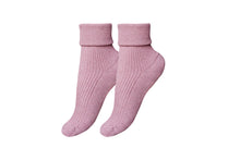 Load image into Gallery viewer, Crew socks- Pansy organic socks for women